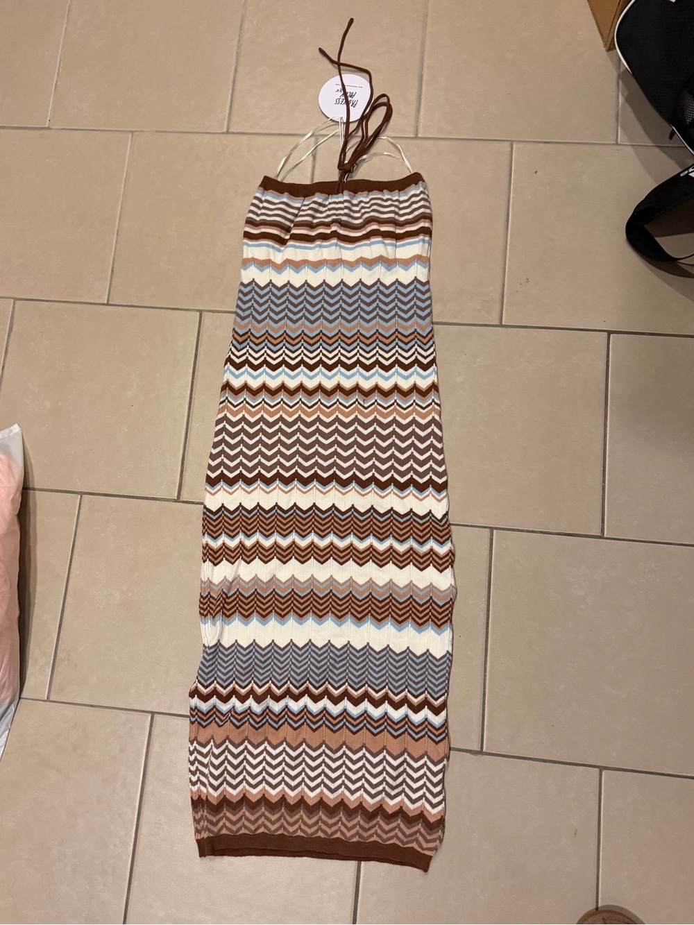 Arielle Midi Dress Brown - Princess Polly